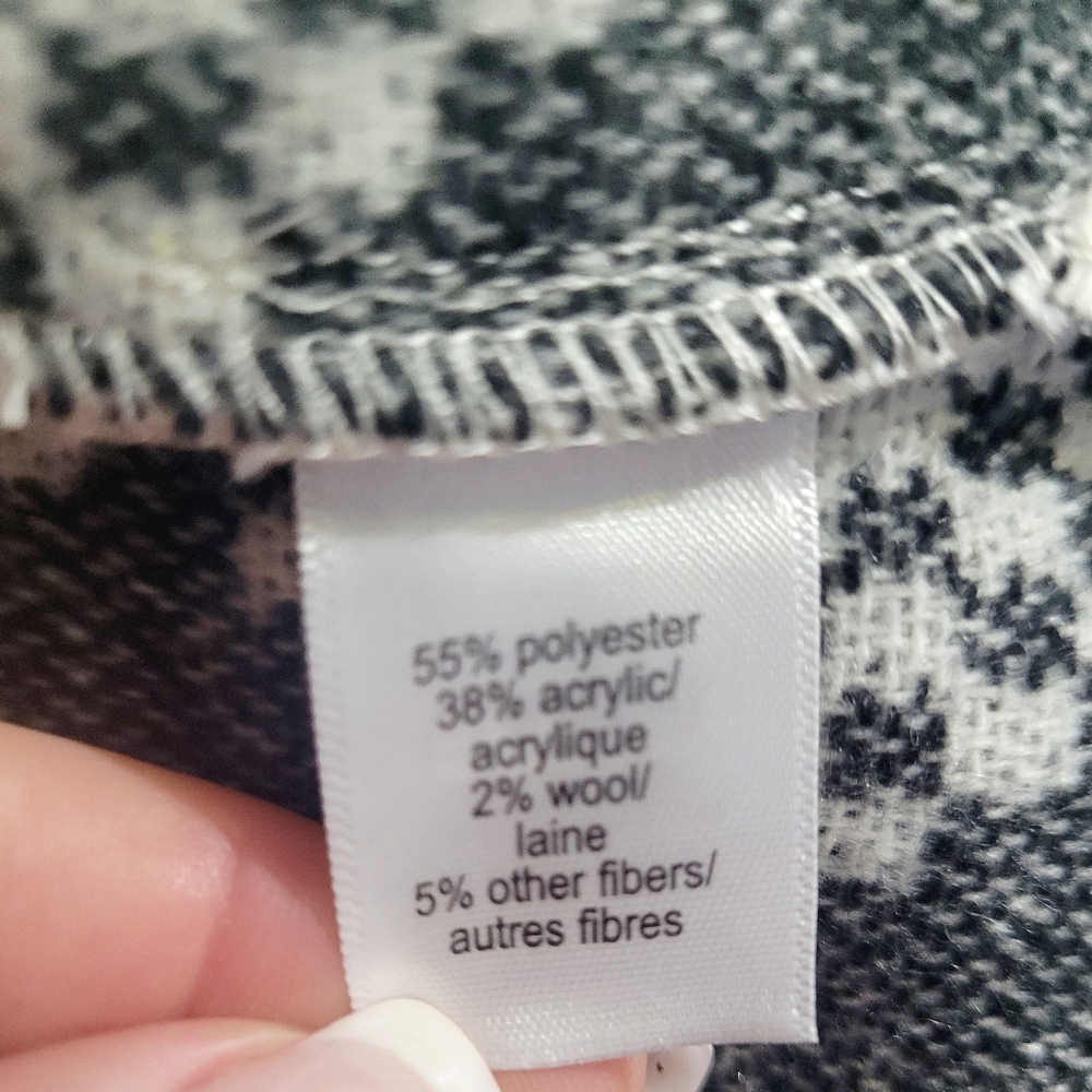 Maurices Aztec Shacket Jacket Women’s Large Cream Black Western Boho Wool Blend - Picture 7 of 14